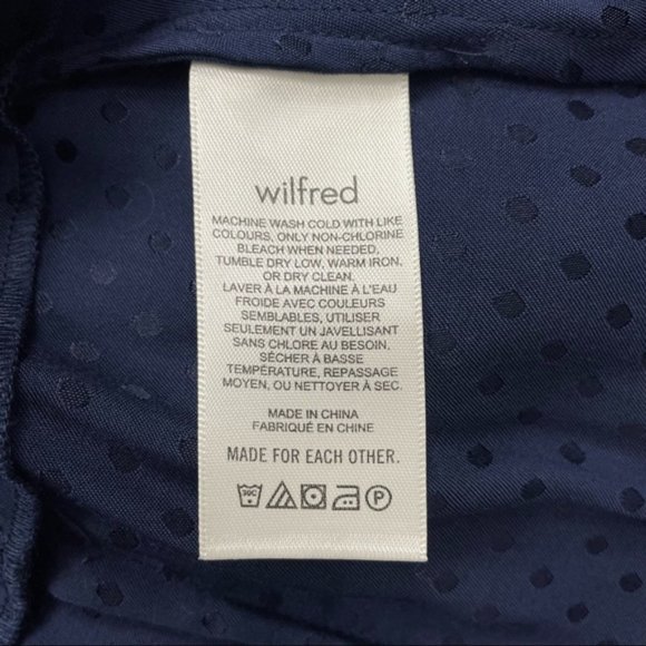 Aritzia Wilfred Callie Dress Pure Indigo Size Medium Wrap Dress - Picture 10 of 11